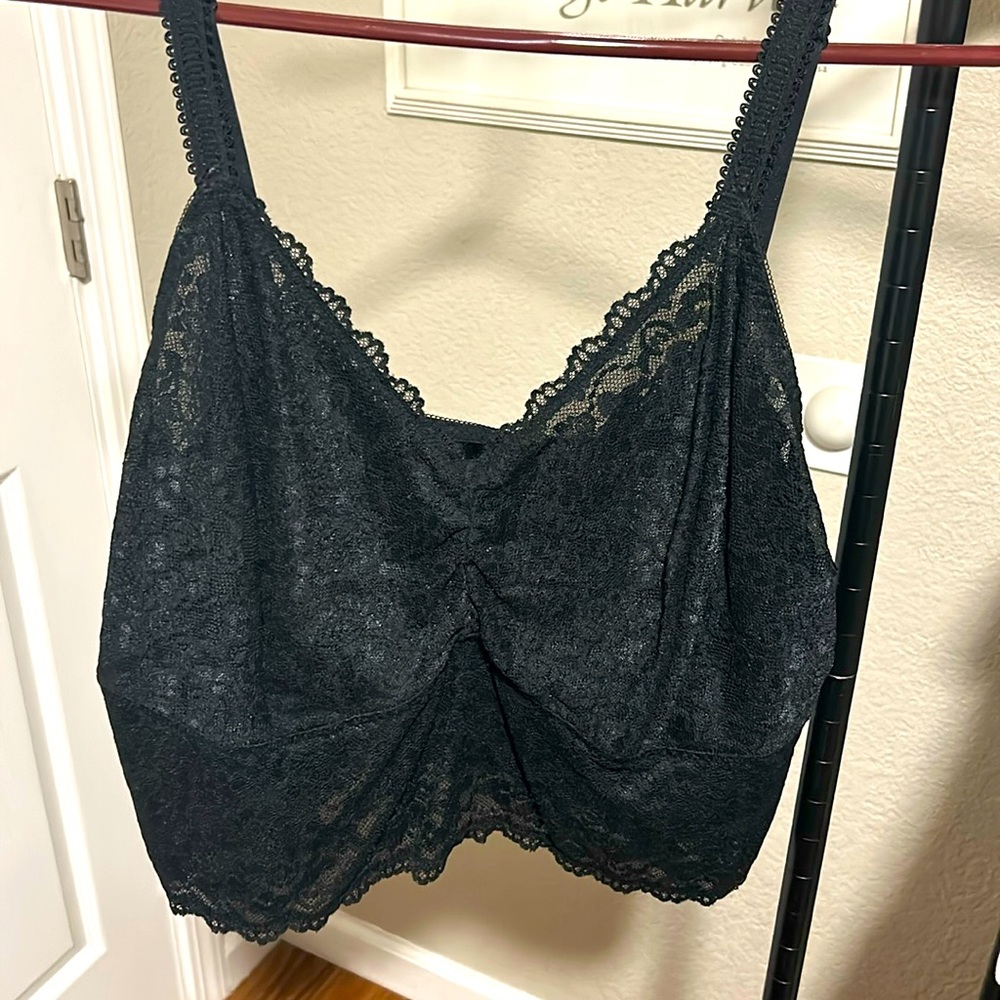 Black Lace Bralette Size 3